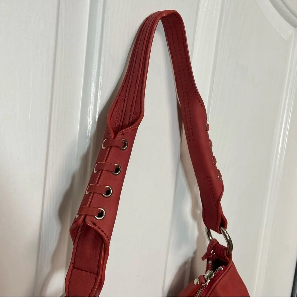 NWT DONALD J PLINER / Fuchsia Leather Hobo Slouchy Purse